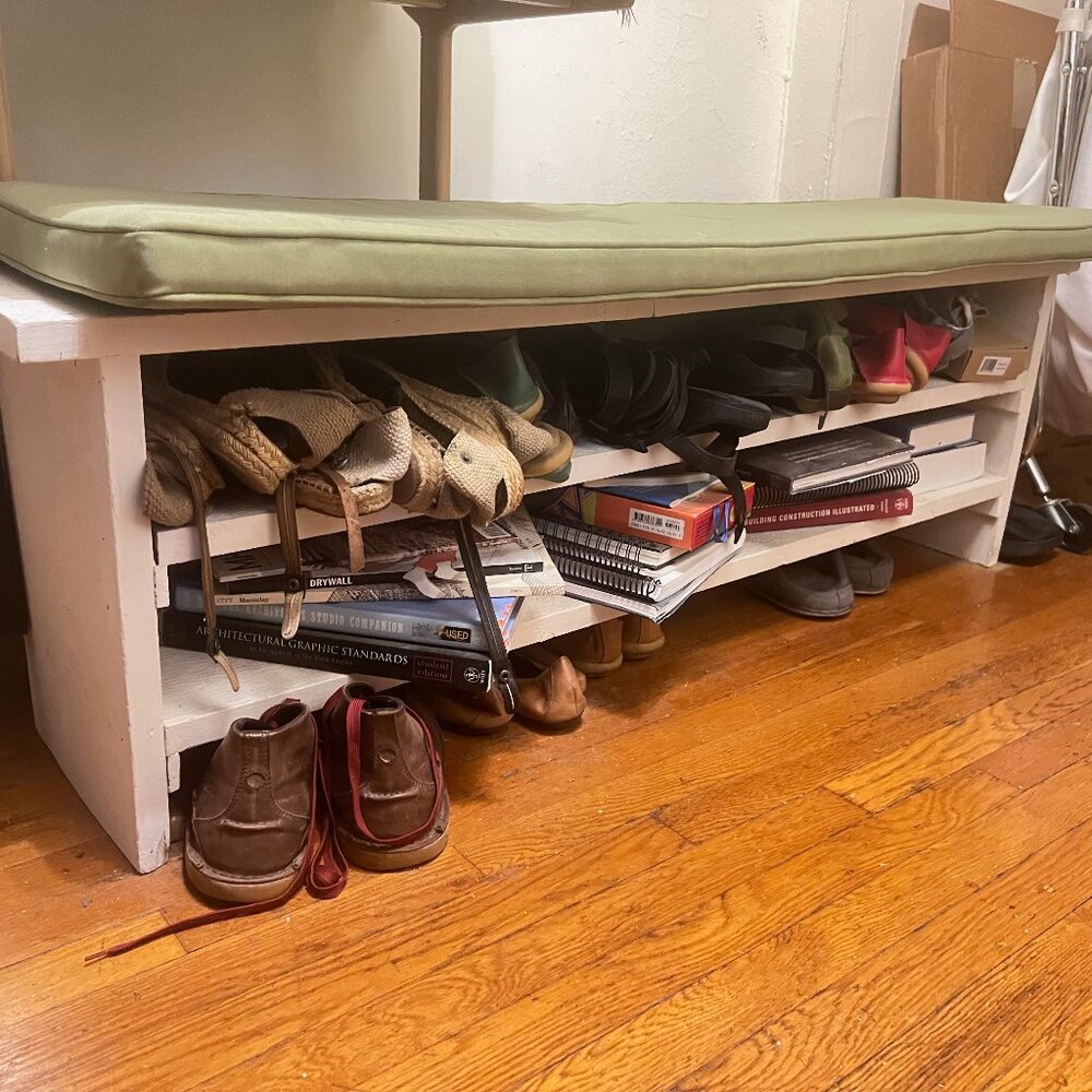 Rustic Handmade Wood Entry Bench